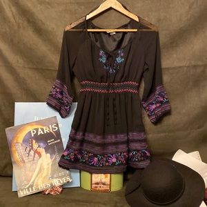 Super cute Mine” embroidered tunic